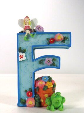 Mary Engelbreit letter "F" resin alphabet 1999 3.5" tall NO CHIPS #2